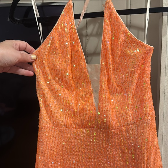 Lulus Sequin Halter Slit Dress - Picture 4 of 7